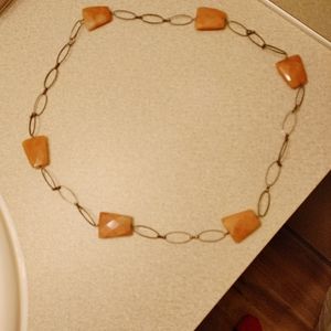 Orange Stone Necklace